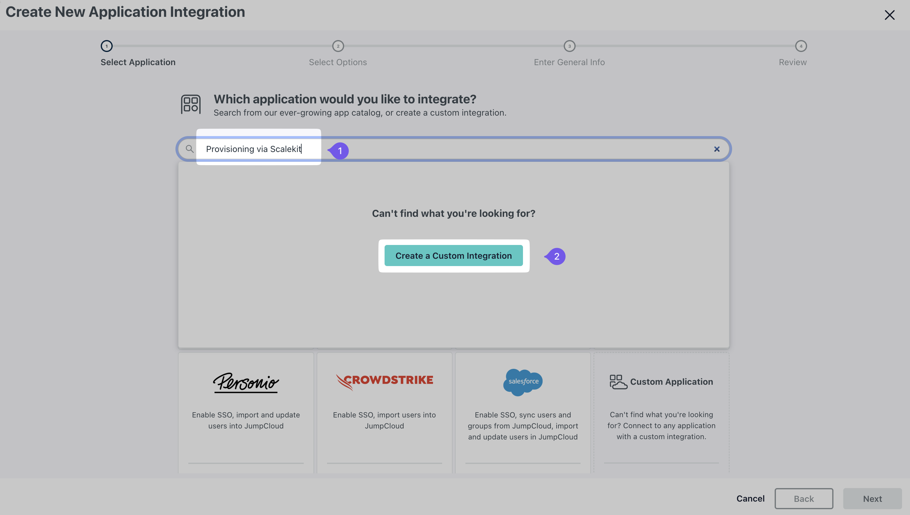 Application Selection